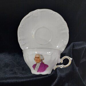 Cup Saucer Demitasse Geroge Washington Royal Heidelberg Winterling Made Germany
